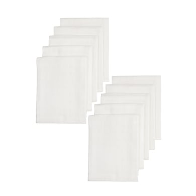 Meyco Langes enfant blanc 80x80 cm lot de 10