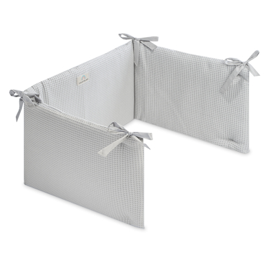 JULIUS ZÖLLNER Tour de lit bébé piqué gaufré Light grey 180x35 cm