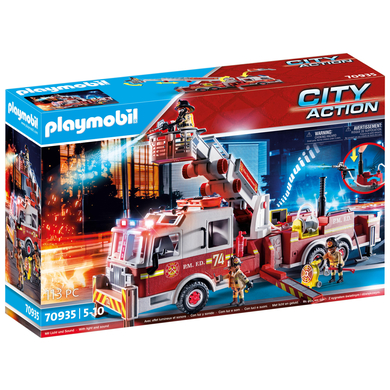 PLAYMOBIL® Figurine camion de pompiers et échelle 70935