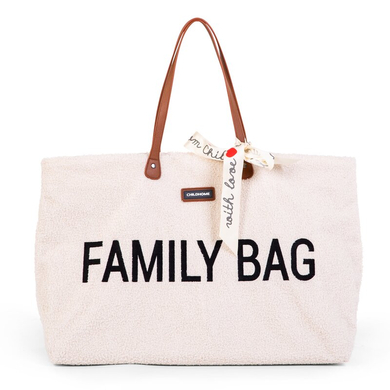 CHILDHOME Sac à langer Family Bag peluche vieux blanc
