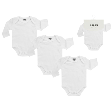 JACKY Body långärmad 3-pack vit