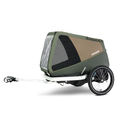 CROOZER Remorque de vélo pour chien Dog Enna Moss green