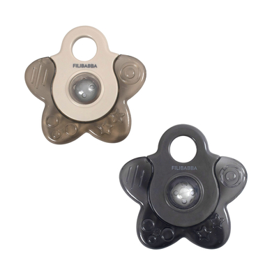 Bilde av Filibabba Cooling Star Teething Ring 2-pack - Grå Mix