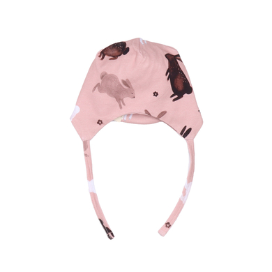 Walkiddy Bonnet enfant Happy Rabbits rose