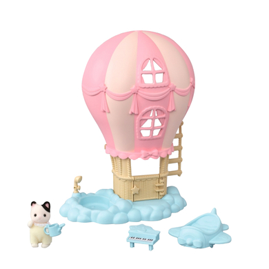 Sylvanian Families® Figurine cabane montgolfière bébé chat siamois 5527