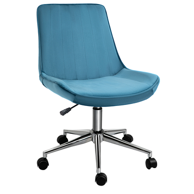 HOMCOM Drehstuhl im Retro-Stil blau MHH-836-134BU