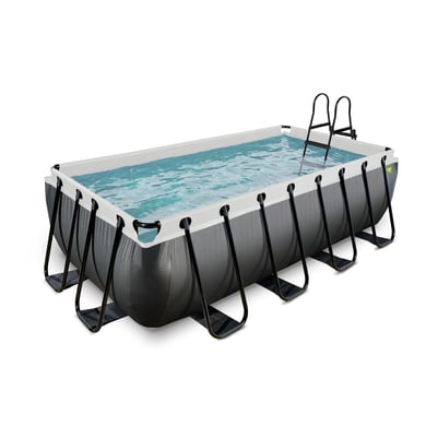 exit piscina black leather 400x200x100cm con bomba de filtracion negro