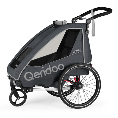 Qeridoo® Remorque de vélo enfant QUPA 1 Grey