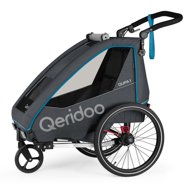 Qeridoo® Remorque de vélo enfant QUPA 1 Blue