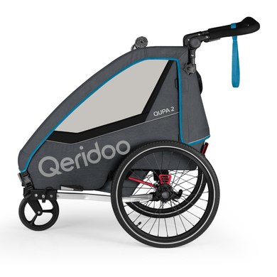 Qeridoo® Remorque de vélo enfant QUPA 2 Blue