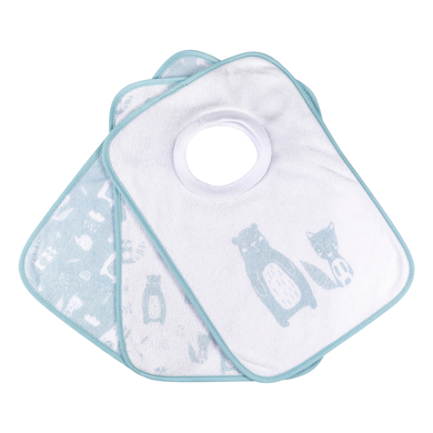 kindsgard Bavoirs enfant happaklat bleu lot de 3