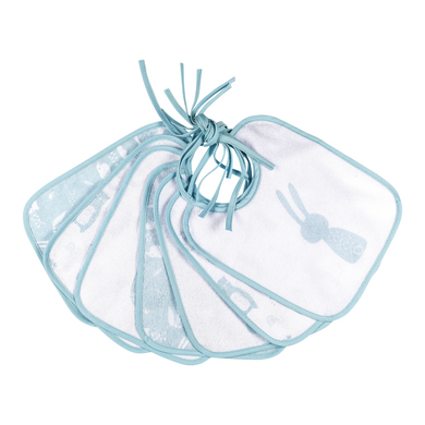 kindsgard Bavoirs enfant happaklat bleu lot de 7