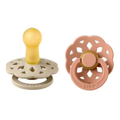BIBS Sucette Boheme 6-18 m latex Vanilla/Peach lot de 2