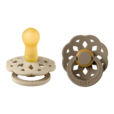 BIBS® Sucette Boheme 6-18 mois latex Vanilla/Dark Oak lot de 2