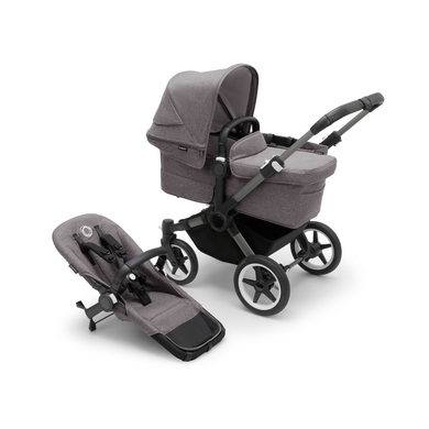 bugaboo Poussette duo combinée 2en1 Donkey 5 Mono Complete Graphite/Grey Melange