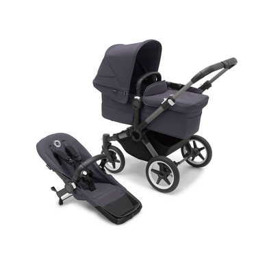 bugaboo Poussette duo combinée 2en1 Donkey 5 Mono Complete Graphite/Stormy Blue
