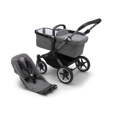 bugaboo Poussette duo combinée 2en1 Donkey 5 Base Graphite/Grey Melange