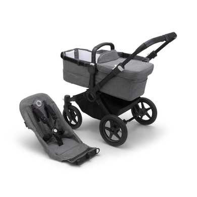 bugaboo Poussette duo combinée 2en1 Donkey 5 Base Black/Grey Melange