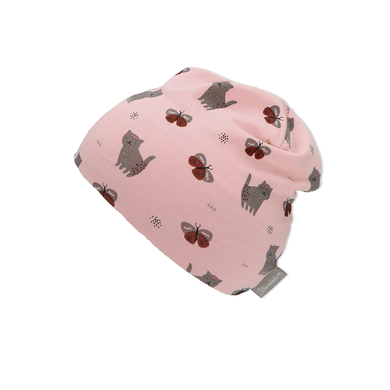 Image of Sterntaler Slouch Beanie farfalla/gatto rosa059