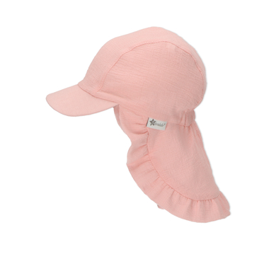 Sterntaler Casquette avec protection de nuque rose tendre
