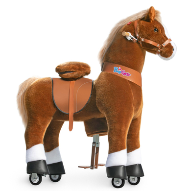 PonyCycle ® Brun med white hov horse
