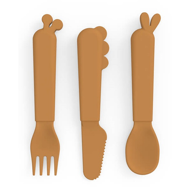 Done by Deer™ Couverts enfant Kiddish Deer friends moutarde