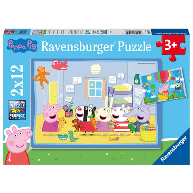 ravensburger 2x12 puzzle - las aventuras de peppa