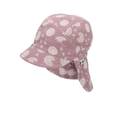 Sterntaler Peaked cap med nackskydd maskros lila