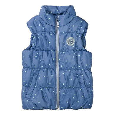 STACCATO Gilet matelassé jeans bleu à motifs