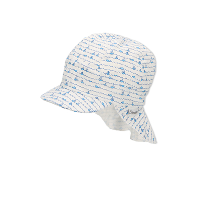 Sterntaler Casquette avec protection de nuque Maritim ecru