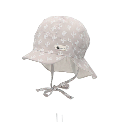 Sterntaler Casquette avec protection de nuque Cactus gris clair