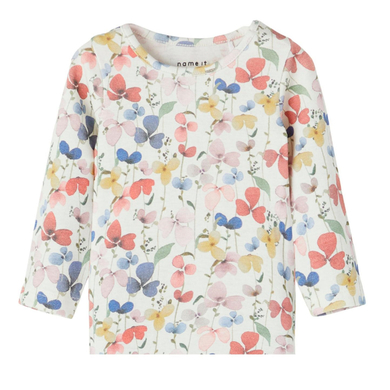 name it Chemise à manches longues Nbfdiane White Alyssum