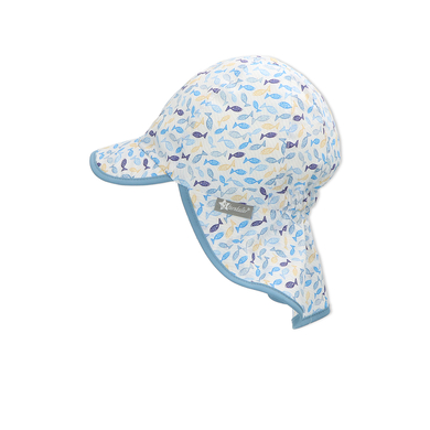 Sterntaler Casquette avec protection de cou blanc
