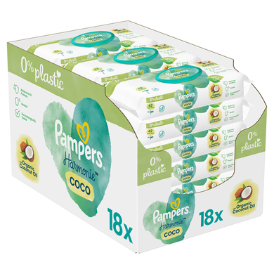 Image of Pampers Wet Wipes Kokosnoot 756 Doekjes (18 x 42 stuks)