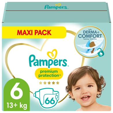 Pampers Couches Premium Protection taille 6 Extra Large 13-18 kg Maxi Pack 1x66 pièces