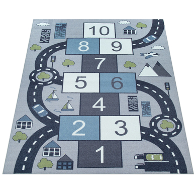 Paco Home Tapis enfant Bin 565 gris