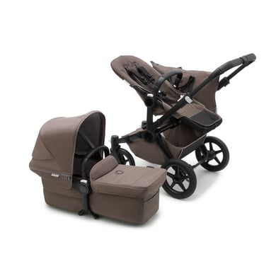 bugaboo Poussette duo combinée 2en1 Donkey 5 Mineral Mono Complete Black/Taupe