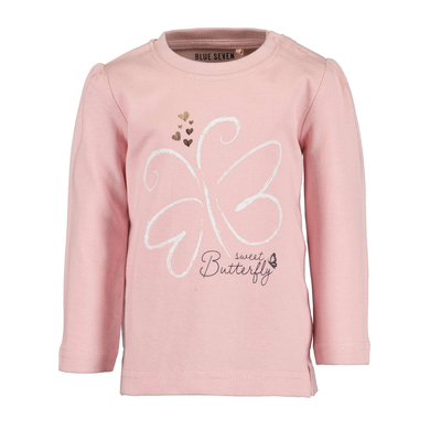BLUE SEVEN T-shirt rose à manches longues