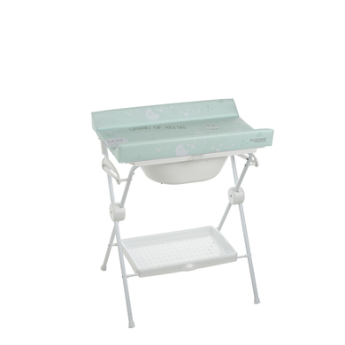 Plastimyr Combi table à langer baignoire enfant LEA pliable hibou menthe