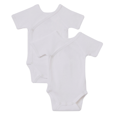 Petit Bateau Body bébé manches courtes uni coton blanc lot de 2