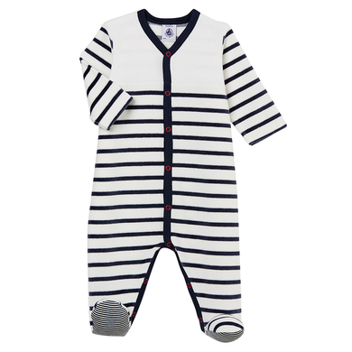 Petit Bateau Pyjama dors-bien bébé rayures velours
