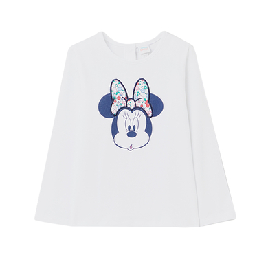 OVS T-shirt à manches longues Minnie Brilliant White