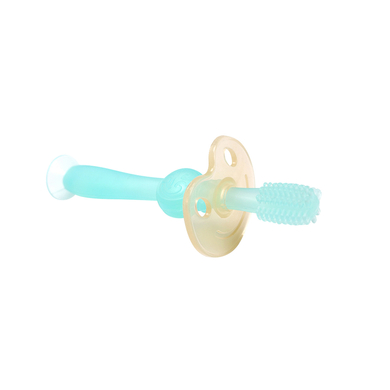 haakaa® Brosse à dents enfant 360° silicone bleu clair
