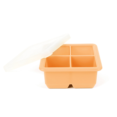 Image of haakaa® Stampo per congelatore, per latte materno o alimenti per bambini 4 scomparti peach