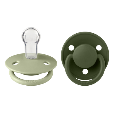 BIBS Sucette De Lux Sage/Hunter Green silicone 0-36 m, lot de 2