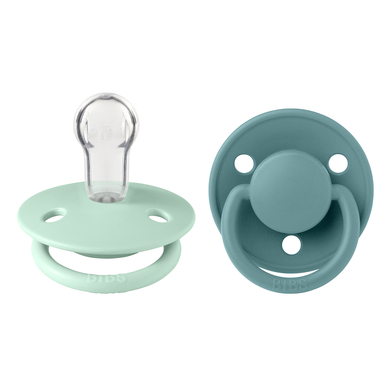 BIBS Sucette De Lux Nordic Mint & Island Sea silicone 0-36 m, lot de 2