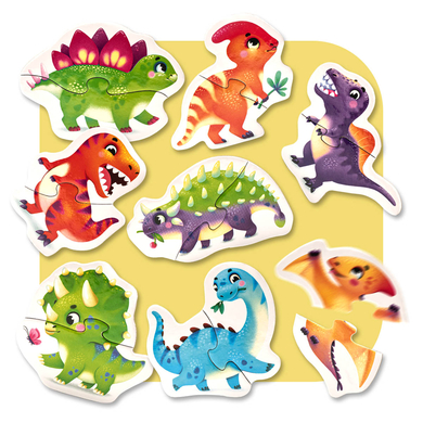 Cubika Puzzles Happy Dinosaurs 8en1