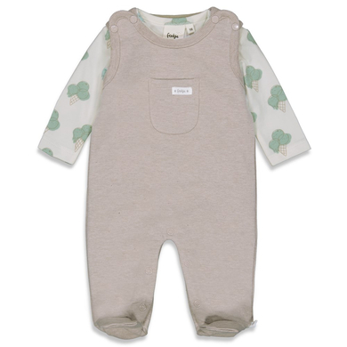 Feetje Grenouillère enfant body manches longues Ice Ice Baby Taupe Melange 2 pièces