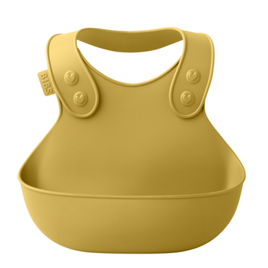 BIBS Bavoir enfant combinaison Bib 6 m+ plastique mustard