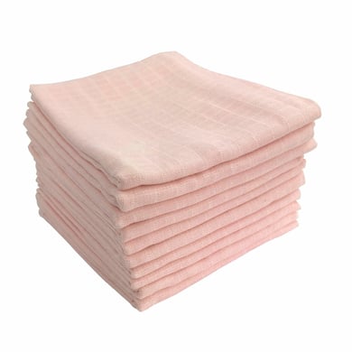 M.M.C. Mullwindel 10 PACK Unifarben 80×70 cm Mulltücher 10 Rosa